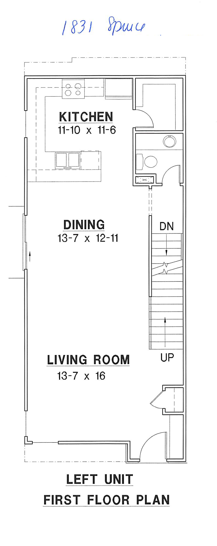 Floor plan for 4 beds, 3.5 baths, 1879 sqft